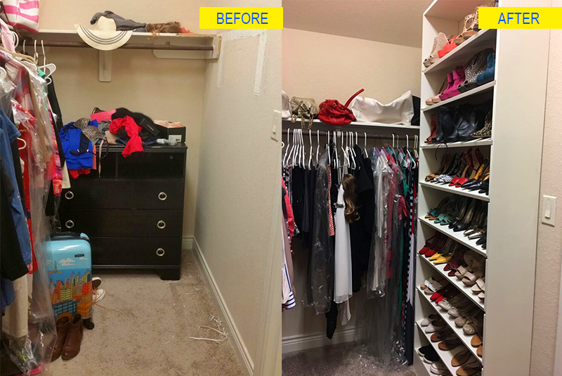 Closet organizing