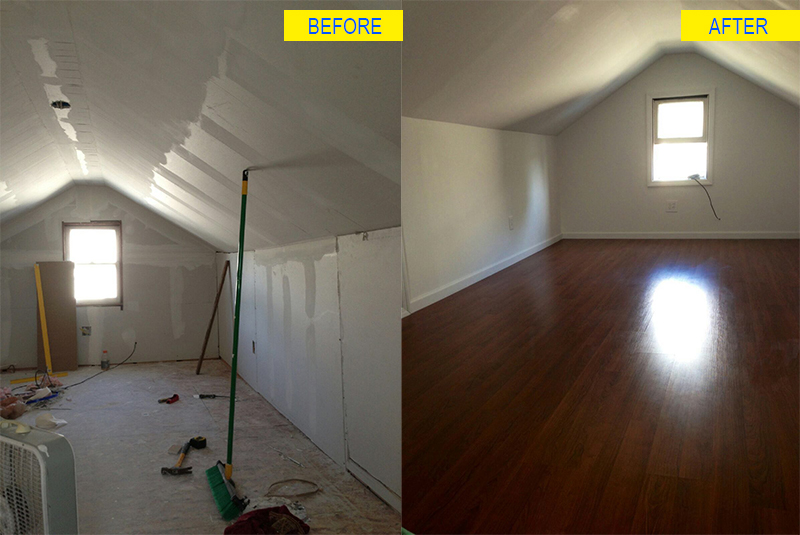 Drywall installation repair, walls